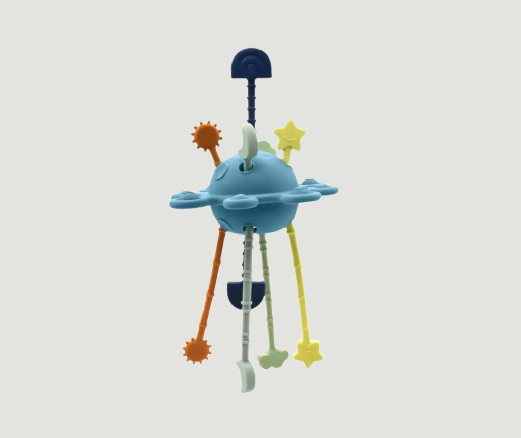 sensorisch babyspeelgoed blauw vintatoys